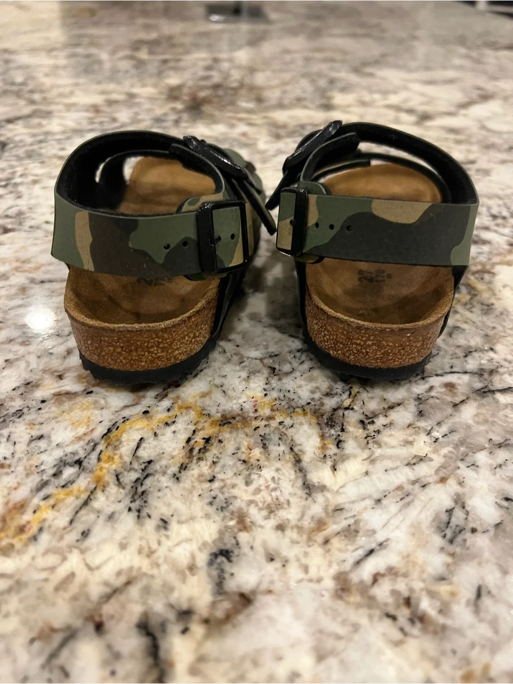 Birkenstock Kids Camouflage Two-Strap Sandals - Green Camo